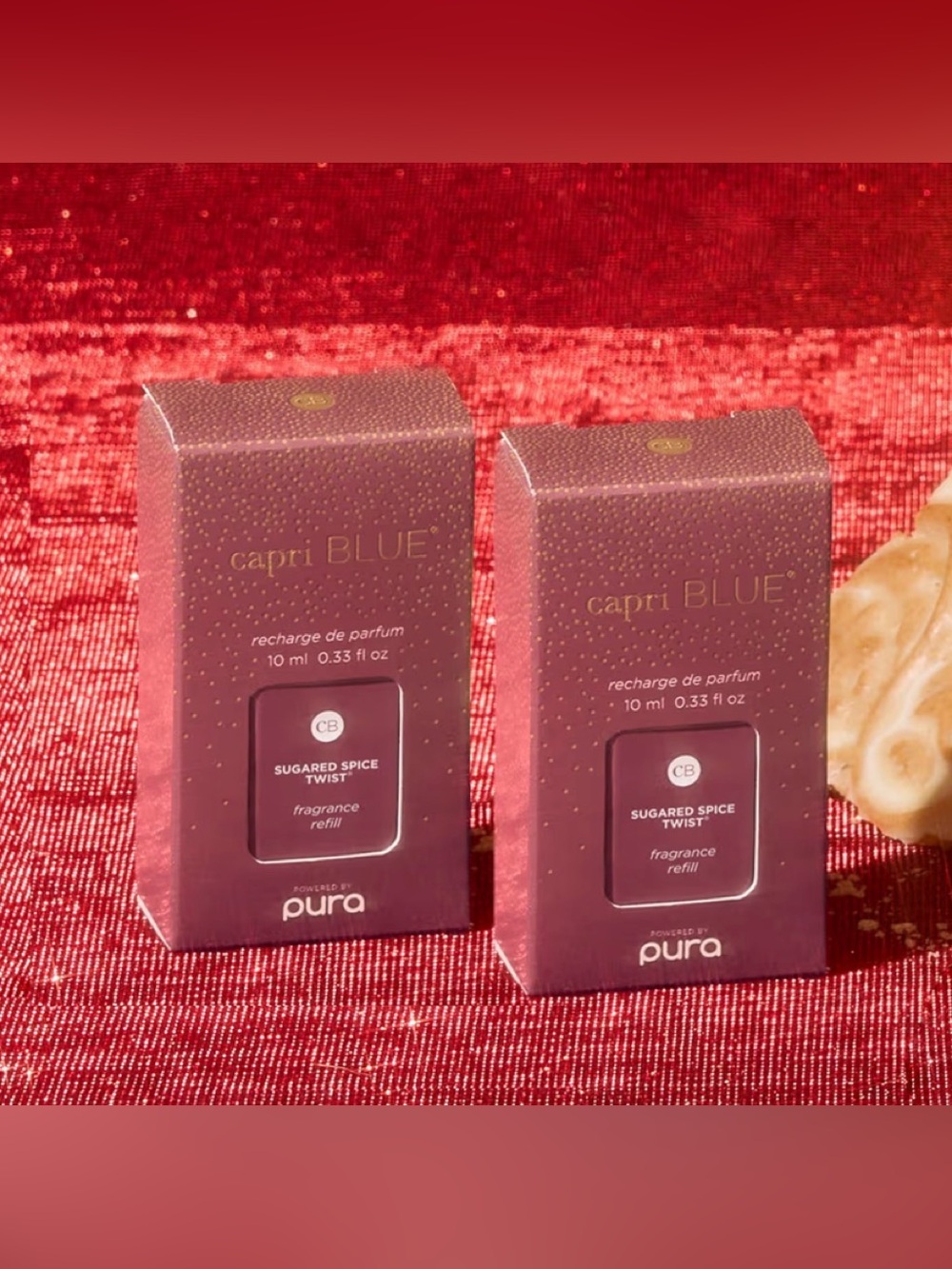 Capri Blue Pura Diffuser Refills – (Sugared Spice Twist, Pack of 2 Pura Refills)